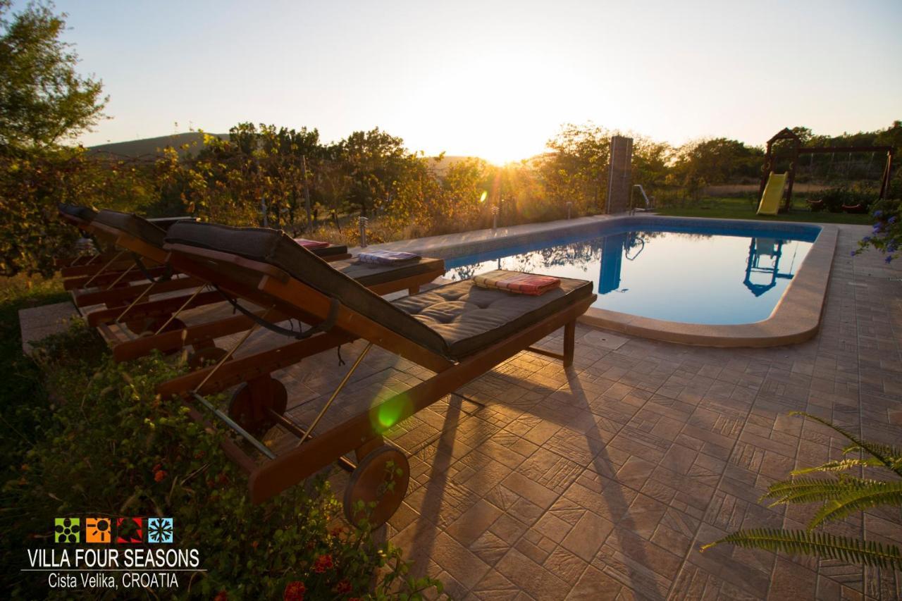 Villa Four Seasons, Heated Pool And 3 En-Suite Bathrooms Velika Čista Buitenkant foto
